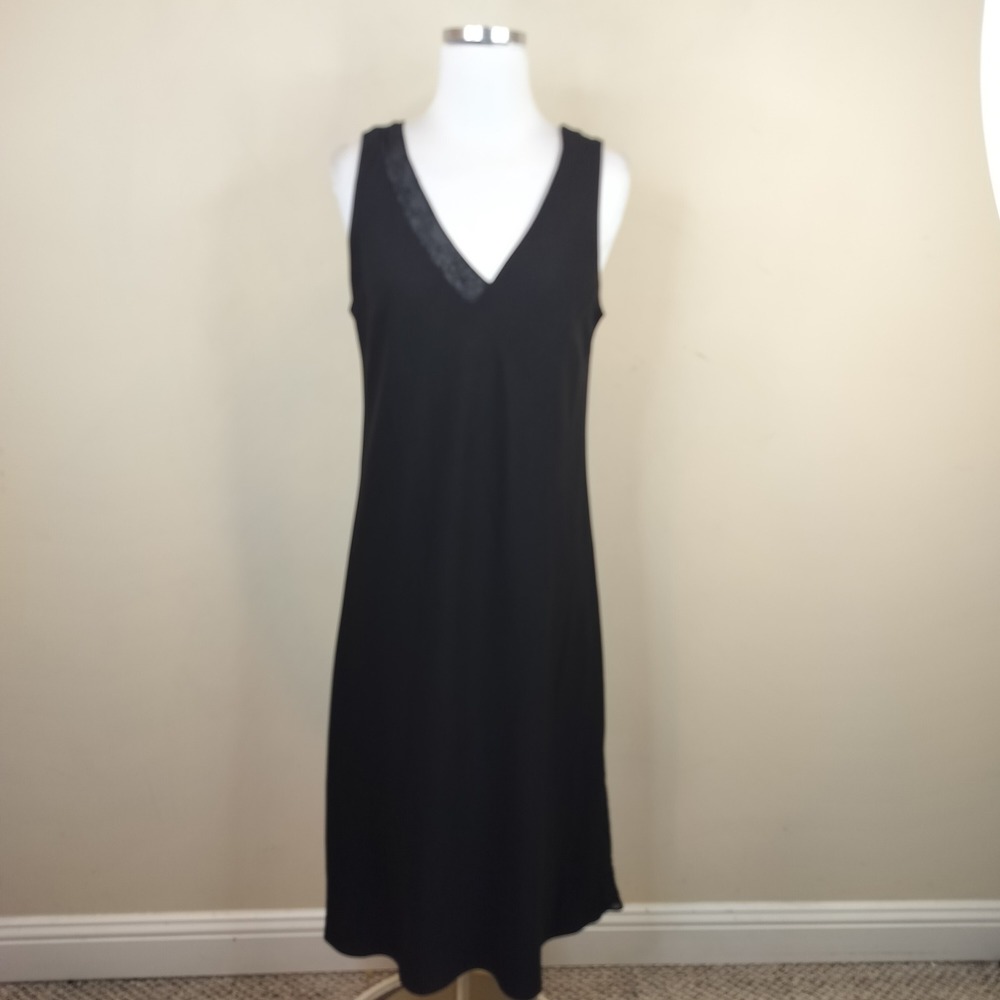 AGB Vintage Midi Dress 12 Womens Beaded Mesh Trim Sleeveless Y2K Whimsigoth